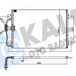 RADYATÖR KLİMA MEGANE I  96-03 1.4 16V A-T / M-T BRAZING