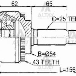 AKS KAFASI DIŞ CARISMA  96-00 / 1.8 25X23X54