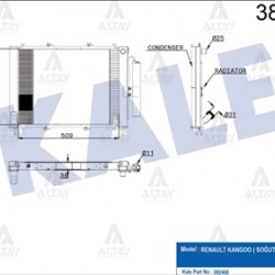 RADYATÖR SU+KLIMA KANGOO 98-08 / 1.2-1.5 DCI M-T (KLIMA İLE BİRLİKTE) BRAZING RADYATÖR SU+KLIMA KANGOO 98-08 / 1.2-1.5 DCI M-T (KLIMA İLE BİRLİKTE) BRAZING