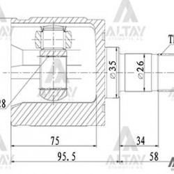 AKS KAFASI İÇ CIVIC 97-05 SAĞ / 25X28X35