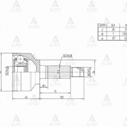 AKS KAFASI DIŞ SORENTO 02-09 / 2.5 CRDI 28X25X56