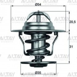 TERMOSTAT GOLF4 / BORA / PASSAT / CADDY / TRANSPORTER T4 / POLO CLASSİC 95= ABL-AGR-AFN-ALH-AVF-BJB-BKC 1.9 TDİ