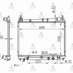 RADYATÖR SU YARIS  99-06 1.3 BENZİNLİ A-T BRAZING