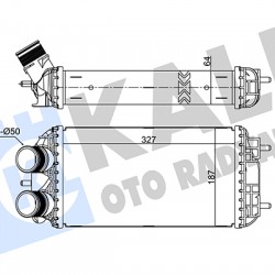 TURBO RADYATÖRÜ (INTERCOOLER)  2008 1.2 PURETECH - 1.5 BLUEHDI 15=  / 208 1.2 PURETECH - 1.5 BLUEHDI I 18= / DS 3 CROSSBACK  / OPEL CORSA F 1.2T 1.5D 19= BRAZING 327X187X64