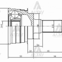 AKS KAFASI DIŞ 323  98-02 / 26X56X21