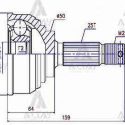 AKS KAFASI DIŞ SONATA / MATRIX 1.5 / CRDI SAĞ 25X50X25