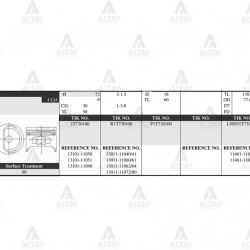 PİSTON TAKIM COROLLA 1.3L / 88-97 / 73.50mm / 2E / 0.50 PİSTON TAKIM COROLLA 1.3L / 88-97 / 73.50mm / 2E / 0.50