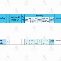 SEGMAN PICKUP  97-02 /  96.00mm / TD27 / STD TAKIM
