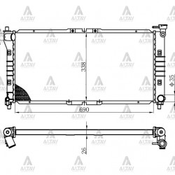 RADYATÖR SU 626  92-01 2.0 M-T BRAZING