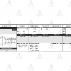 PİSTON TAKIM 626 2.0L /  92-97 /  83.50mm / FS / 0.50
