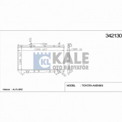 RADYATÖR SU COROLLA 00-02 26mm A-T BRAZING RADYATÖR SU COROLLA 00-02 26mm A-T BRAZING