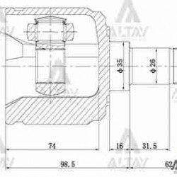 AKS KAFASI İÇ CIVIC 92-95 / ACCORD / 25X35X30 AKS KAFASI İÇ CIVIC 92-95 / ACCORD / 25X35X30