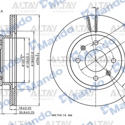 FREN DISKI I-20 09-15 1.2 / ÖN HAVALI 256-4 (ADET) FREN DISKI I-20 09-15 1.2 / ÖN HAVALI 256-4 (ADET)