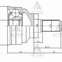 AKS KAFASI DIŞ 626    88-92 2.0 / 26X56X25