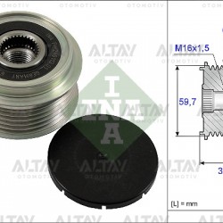 KASNAK ŞARJ DİNAMO CORSA C / ASTRA G / ASTRA H / CORSA D / MERIVA A / MERIVA B / ZAFIRA A / ZAFIRA B A17DTJ-Z17DTJ-Y17DT-Z17DTH