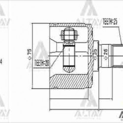 AKS KAFASI İÇ CIVIC 01-06 / JAZZ SAĞ 25X28X35