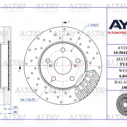 FREN DİSKİ COROLLA 19= BENZİNLİ 1.6 / 1.5 / HYBIRD 1.8 / YARIS CROSS 1.6 ÖN HAVALI 282-5 (DELİKLİ PERFORMANS TİP)