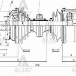 AKS KOMPLE ÖN ACCENT 06-11 ERA / RIO 06-11 DİZEL ABSLİ SAĞ 48 DİŞ 588mm