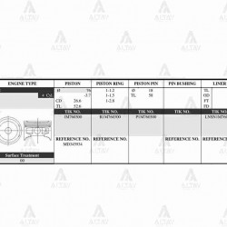 PİSTON TAKIM LANCER 1.6L / 03-08 (INDONESIA MARKET) PİSTON TAKIM LANCER 1.6L / 03-08 (INDONESIA MARKET)