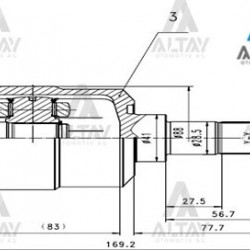 AKS KAFASI İÇ ACCENT 06-11 ERA DİZEL SOL 27X41X33