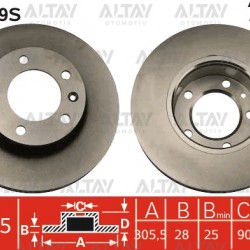 FREN DİSKİ MASTER II  98-10 / MOVANO 98-10 ÖN HAVALI 305-5 (ADET FİYAT)