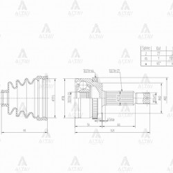 AKS KAFASI DIŞ I-30 07-11 / CEED 08-11 / ELANTRA 11-16 / CERATO 09= / BENZİNLİ 1.4 - 1.6 MT / ABSLİ 27X22X60