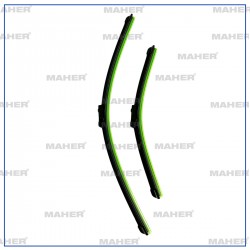 SILECEK SÜPÜRGESI TAKIM POLO 09-17 / A1 10= / TOLEDO 12= / FABIA 14= / RAPID 12= 16mm BUTON 24+16 A555S (600mm+400mm)