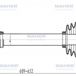 AKS KOMPLE ÖN TUCSON 04-10 / DİZEL A-T SAĞ 4x4 2.0 ABSLİ 48 DİŞ 609mm