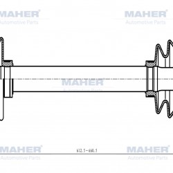 AKS KOMPLE ÖN JAZZ 02-08 / SOL M-T 1.4 612.5mm