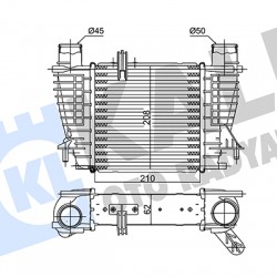 TURBO RADYATÖRÜ (INTERCOOLER) CLIO III 1.5DCI 05= / MODUS 1.5 DCI 04=
