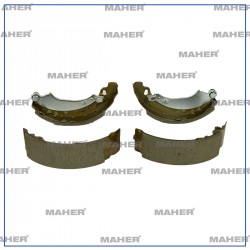 FREN BALATA LOGAN 04= / SANDERO 08= / CLIO II 98-09 ABSSİZ LEVYELİ PABUÇ ARKA +1mm