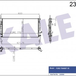 RADYATÖR SU TRANSIT 09-14 V347 / 2.2 TDCI-2.4 TDCI M-T MEKANİK