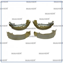 FREN BALATA ALBEA 09= / DOBLO I 05-10 SAFLİNE / DOBLO III 10= MAXI LEVYELİ YAYLI PABUÇ ARKA +1mm