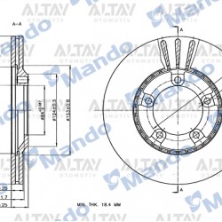 FREN DISKI H-100 97-11 MINIBÜS / H-100 97-04 KAMYONET / ÖN HAVALI 253-5 (ADET) FREN DISKI H-100 97-11 MINIBÜS / H-100 97-04 KAMYONET / ÖN HAVALI 253-5 (ADET)