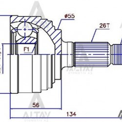 AKS KAFASI DIŞ CIVIC  92-95 / CIVIC 96-01 26X55X30