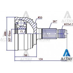 AKS KAFASI DIŞ CIVIC  92-95 / CIVIC 96-01 26X55X30