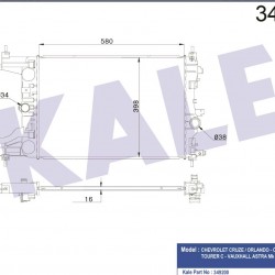 RADYATÖR SU ASTRA J / ZAFİRA C / CRUZE 09= 1.4 1.6 1.8 M-T BRAZING RADYATÖR SU ASTRA J / ZAFİRA C / CRUZE 09= 1.4 1.6 1.8 M-T BRAZING