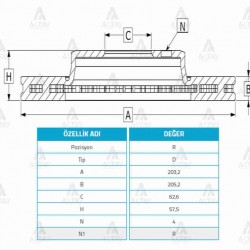 FREN KAMPANASI ACCENT 06-11 ERA / I-20 09-14 / ARKA 203mm