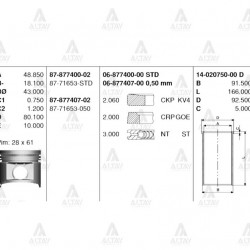 PİSTON SEGMANLI PICKUP 03= YD25 050