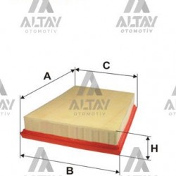 HAVA FİLTRESİ FİESTA 02= 1.6 TDCI ÜÇGEN HAVA FİLTRESİ FİESTA 02= 1.6 TDCI ÜÇGEN