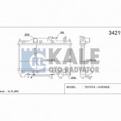 RADYATÖR SU AVENSIS 98-00 A-T BRAZING