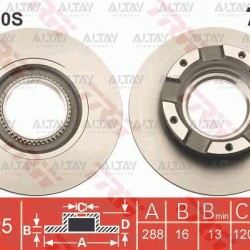 FREN DİSKİ CUSTOM 14= / V363 TEK TEKER ARKA DÜZ ABS Lİ 308-5 (ADET FİYAT)