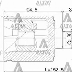 AKS KAFASI İÇ ELANTRA 96-07 / SONATA 92-98 / 25X35X23 AKS KAFASI İÇ ELANTRA 96-07 / SONATA 92-98 / 25X35X23