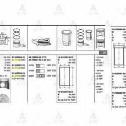 PİSTON SEGMANLI ACCENT 03-06 / GETZ 03-05 / TUCSON 04-10 / SPORTAGE 04-10 / SANTAFE 01-06 2.0CRDI D3EA-D4EA 83mm 050 PİSTON SEGMANLI ACCENT 03-06 / GETZ 03-05 / TUCSON 04-10 / SPORTAGE 04-10 / SANTAFE 01-06 2.0CRDI D3EA-D4EA 83mm 050