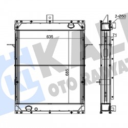 RADYATÖR SU TOYOTA LAND CRUISER PRADA 3.0 D4D 10= 596*516*16
