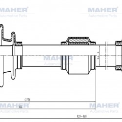 AKS KOMPLE ÖN ACCENT 11= BLUE / DİZEL SAĞ A-T 1.6 ABSLİ 48 DİŞ 929mm