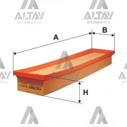 HAVA FİLTRESİ 206 04= 1.6 16V / 307 05= 1.6 16V