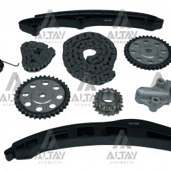 EKSANTRİK ZİNCİR SETİ + YAĞ POMPA ZİNCİR SETİ GOLF / JETTA / PASSAT / TOURAN / TIGUAN / SCIROCCO 04-08 BAG-BLF-BLP-BKG 1.6 FSI , 07-08 CAXA 1.4 TSI (9 PARÇA)