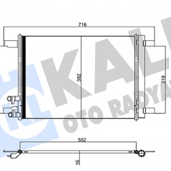 RADYATÖR KLİMA GOLF8 / PASSAT / CADDY / T-CROSS / A3 / LEON / OCTAVİA 20=