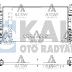 RADYATÖR SU PALIO 96-05 / SIENA 97-02 / 1.2-1.4-1.2 16V M-T 23mm MEKANİK